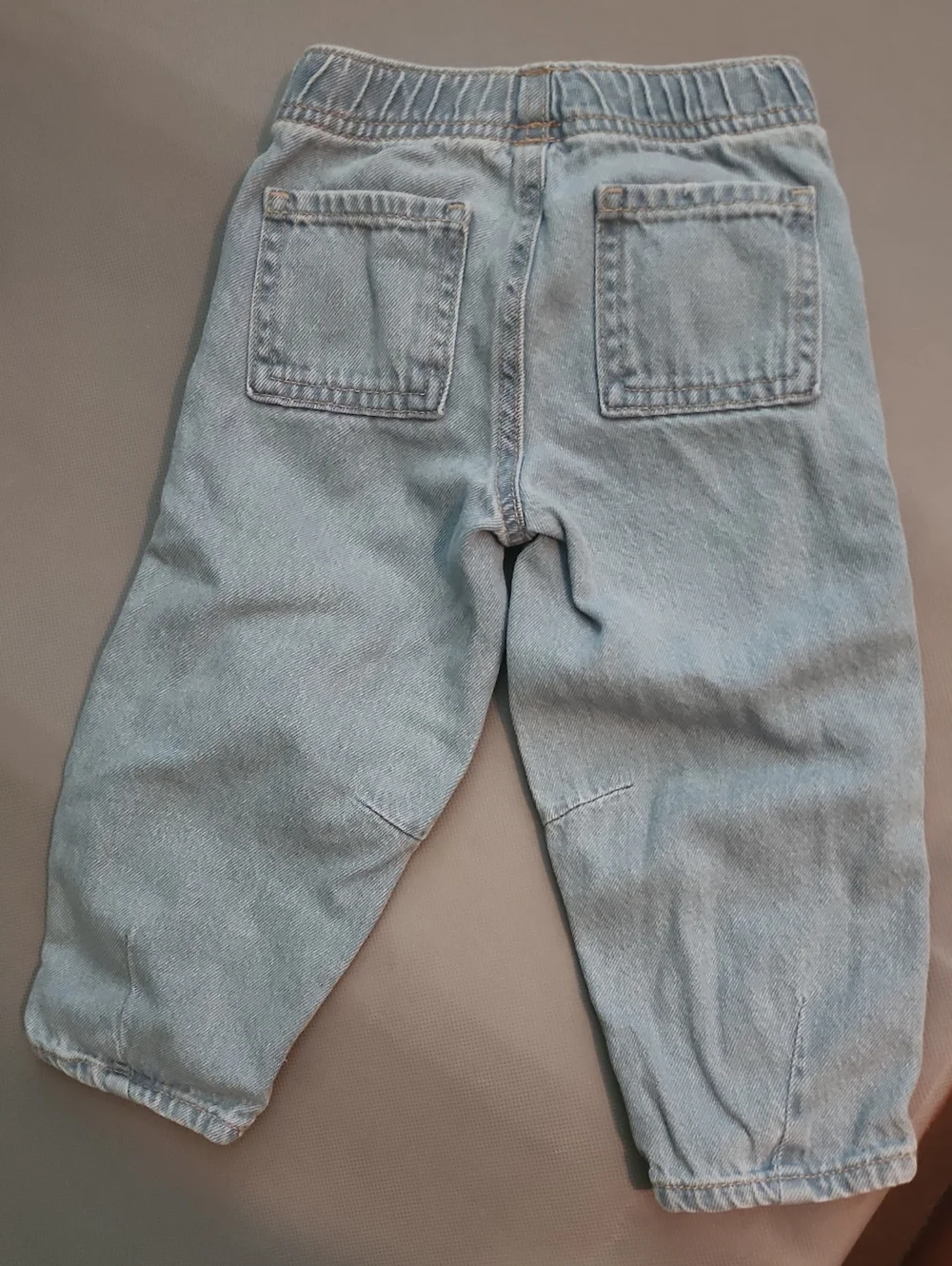 Old Navy Toddler Girl Size 3T Barrel Jeans, With Bow Print, Pre- Owned, VGUC